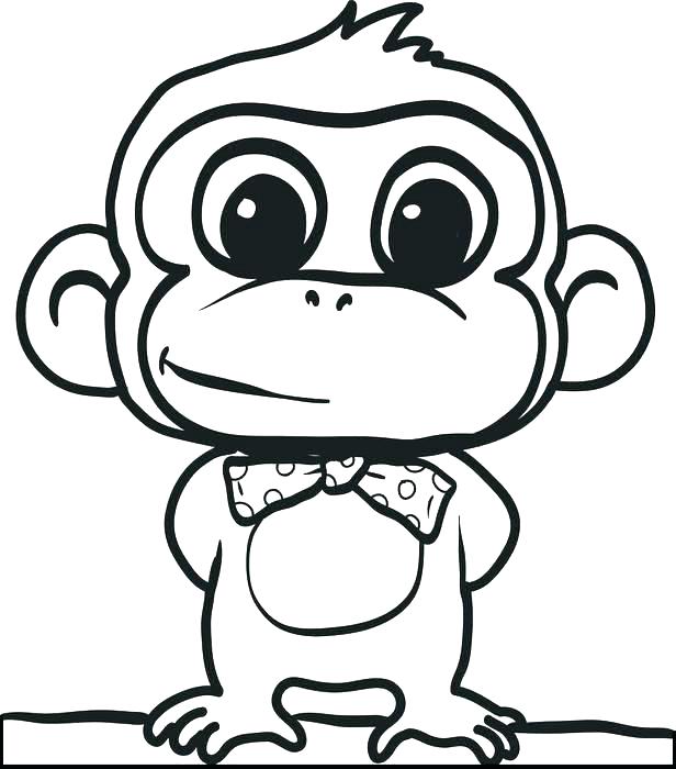 616x700 Cute Baby Coloring Pages Monkey Coloring Pages Printable Baby