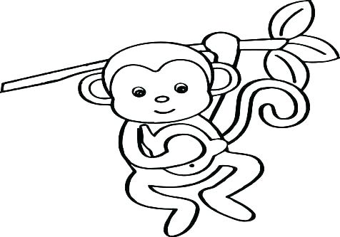 476x333 Monkey Coloring Pages Printable Baby Monkey Coloring Pages Monkey