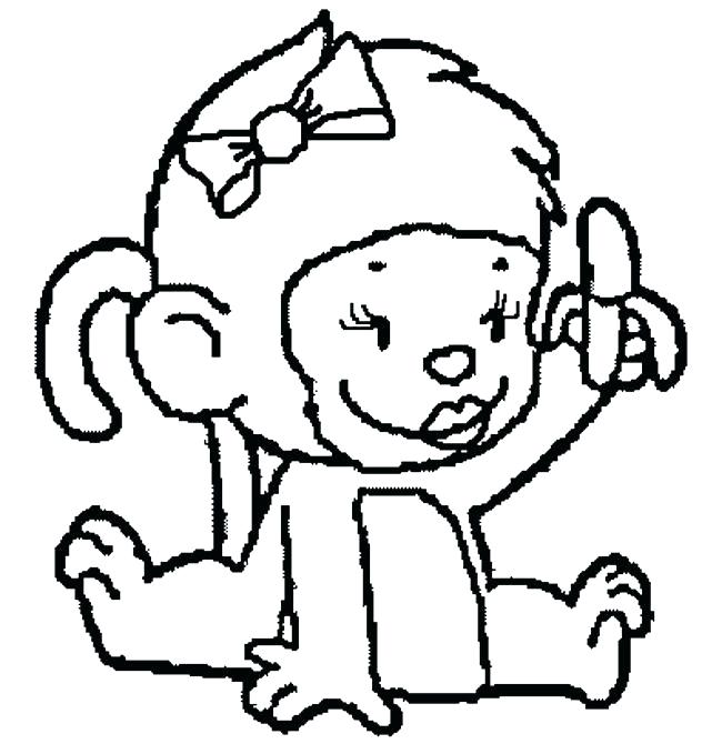 650x670 Monkey Coloring Pages Printable Monkey Coloring Pages Printable
