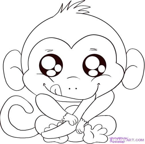 505x500 Baby Monkey Coloring Pages Monkey Coloring Pages Printable