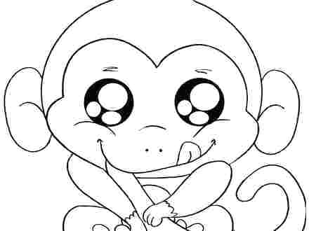 440x330 Baby Monkey Coloring Pages Spider Monkey Coloring Pages Coloring
