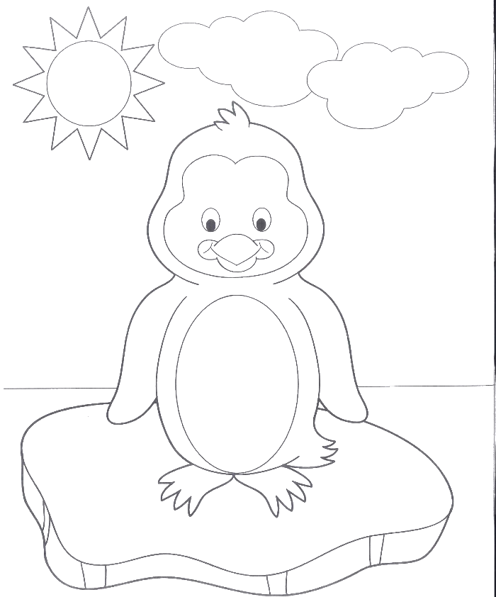 A Very Cute Baby Penguin Coloring Pages 700x842 A Very Cute Baby Penguin Coloring Pages