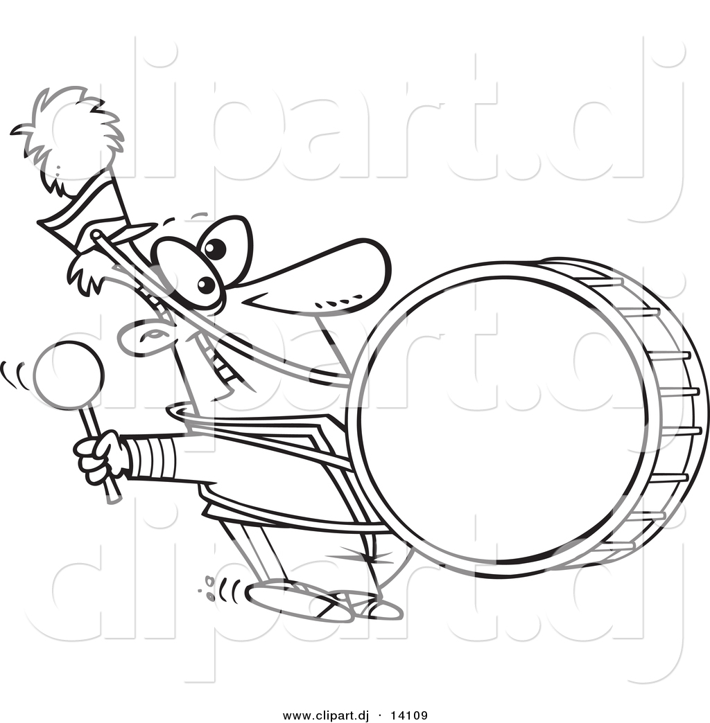 Vector Of Cartoon Marching Band Drummer 1024x1044 Vector Of Cartoon Marching Band Drummer