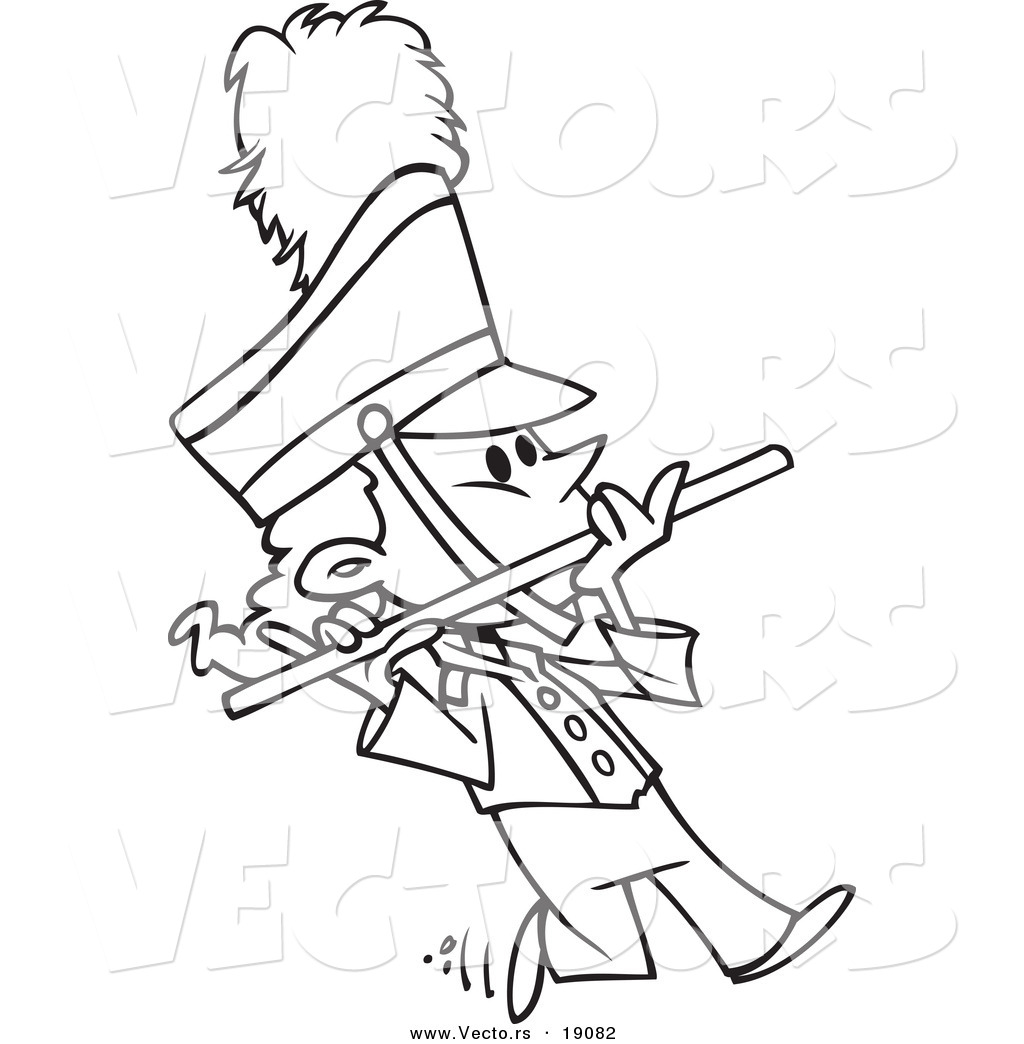 Vector Of A Cartoon Flutist In A Marching Band 1024x1044 Vector Of A Cartoon Flutist In A Marching Band
