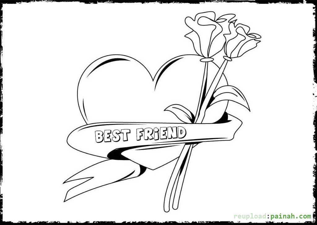 Best Friend Coloring Pages Best Friend Coloring Pages 7034 1024x728 Best Friend Coloring Pages Best Friend Coloring Pages 7034