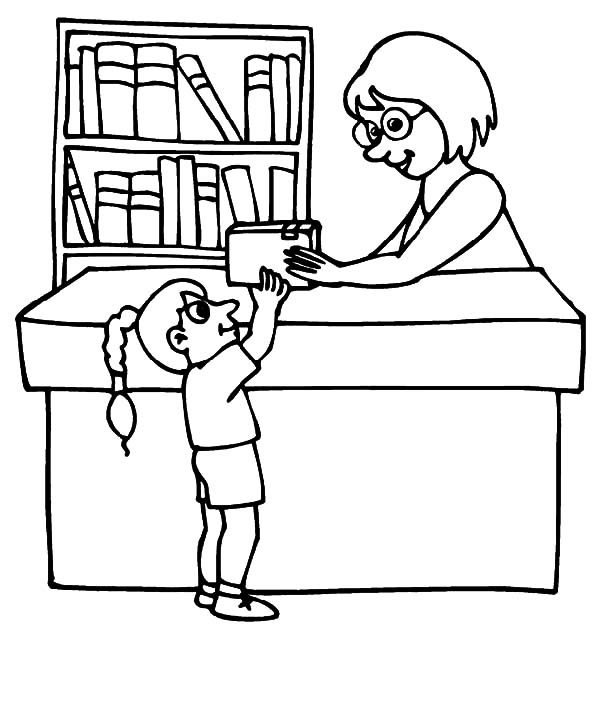 Library Coloring Page Library Coloring Pages Borrowing Book 600x720 Library Coloring Page Library Coloring Pages Borrowing Book