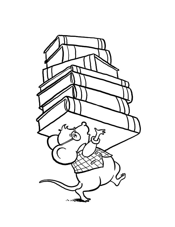 Library Mouse Brought Lot Of Book 600x776 Library Mouse Brought Lot Of Book