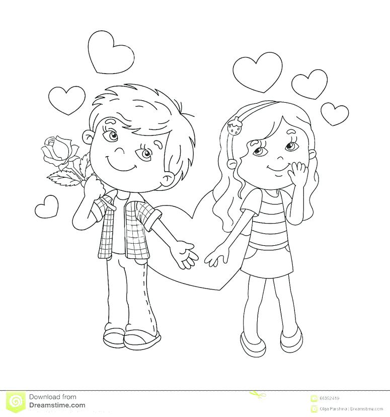 Boy Girl Outline Coloring Pages Printable Coloring Outline 775x828 Boy Girl Outline Coloring Pages Printable Coloring Outline