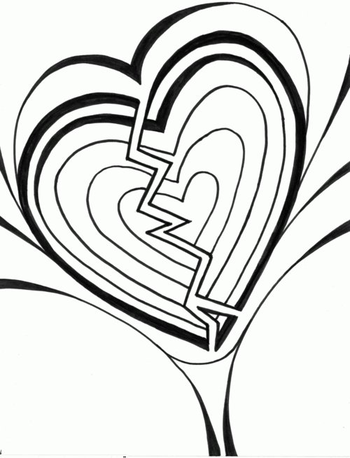 500x654 Broken Hearts Coloring Pages Gtgt Disney Coloring Pages