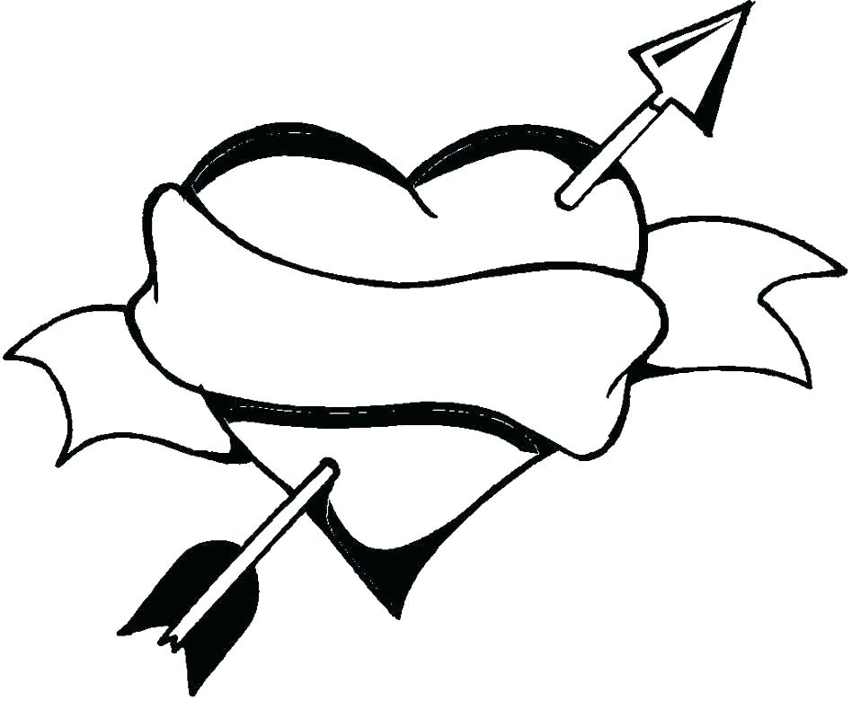 948x780 Broken Heart Coloring Pages Coloring Pages Of Hearts With Arrows