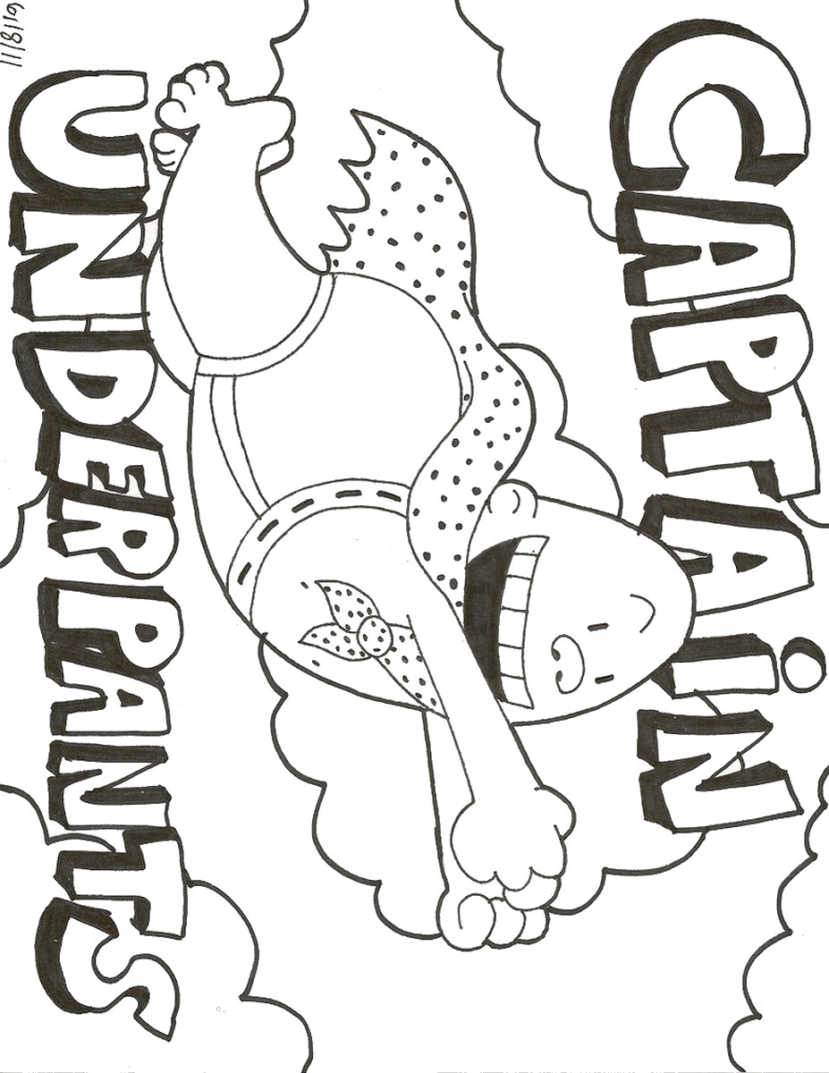 927x1200 Captain Underpants Coloring Pages