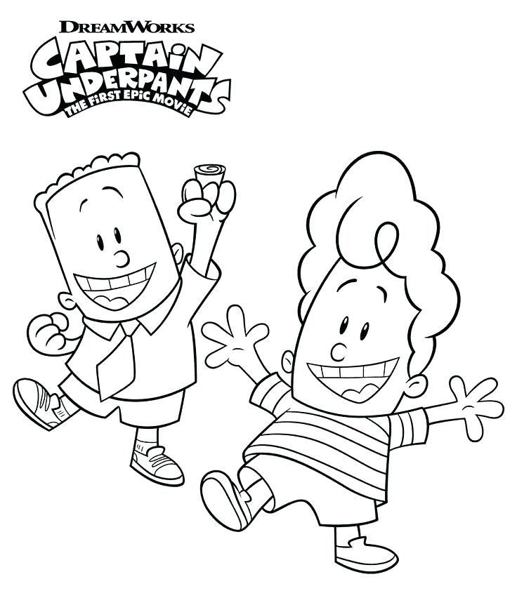 736x862 Captain Underpants Coloring Pages