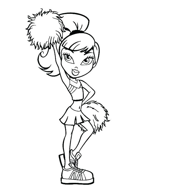 700x800 Kid Cheerleader Coloring Page Download Free Kid Cheerleader