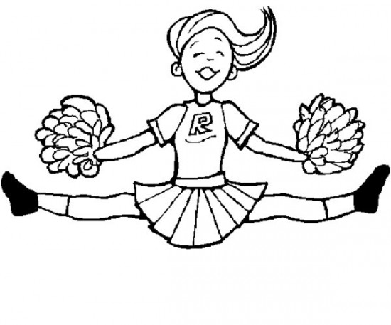 550x457 Cheerleading Coloring Pages Printable Cheerleading Coloring Pages