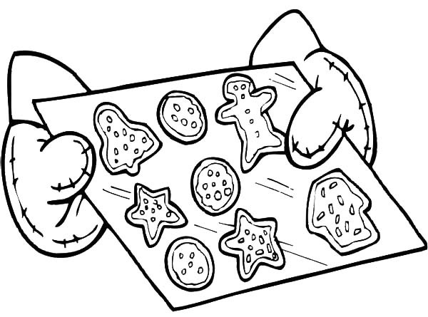 600x445 Christmas Tray Baking Cookies Coloring Pages Best Place To Color