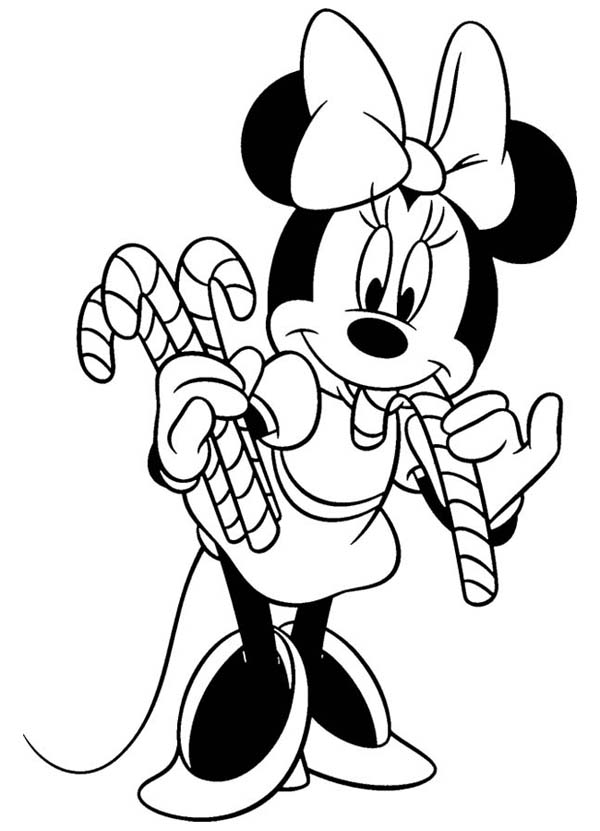 Minnie Mouse Christmas Coloring Pages 600x831 Minnie Mouse Christmas Coloring Pages