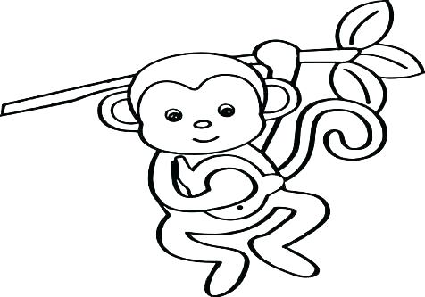 Coloring Pages Of Cute Monkeys
