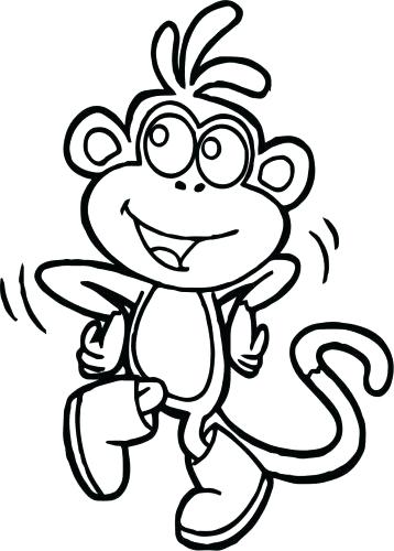 358x500 Free Cute Monkey Coloring Pages Kids Coloring Monkey Coloring