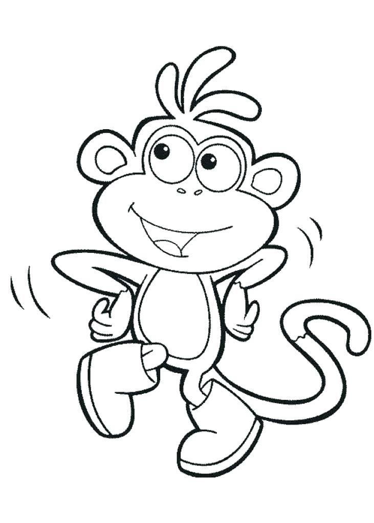 731x1024 Monkey Color Pages Cartoon Monkey Coloring Pages Cute Monkey Free
