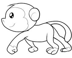 236x190 Monkey Coloring Pages Monkey With Banana Coloring Page