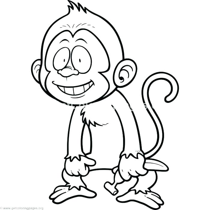 700x700 Coloring Monkeys Coloring Pages Cute Monkey Coloring Pages