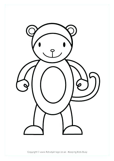 460x650 Coloring Page Monkey Coloring Trend Medium Size Cute Prints Best