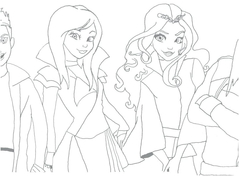 827x609 Descendants Coloring Pages Descendants 2 Coloring Pages Photo