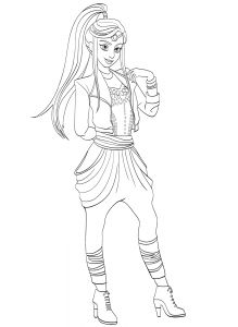 219x300 Mal Descendants 2 Coloring Page Free Movie Coloring Pages