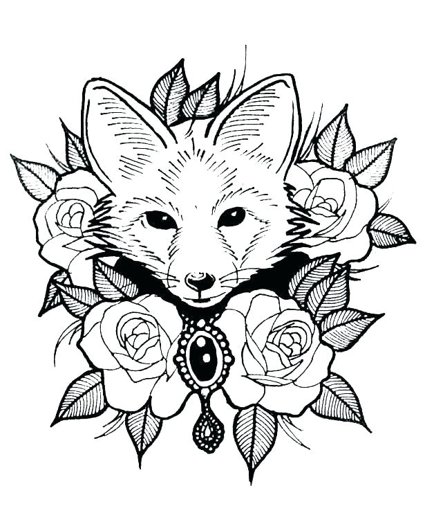 Detailed Flower Coloring Pages Detailed Coloring Pages Baby Animal 615x767 Detailed Flower Coloring Pages Detailed Coloring Pages Baby Animal