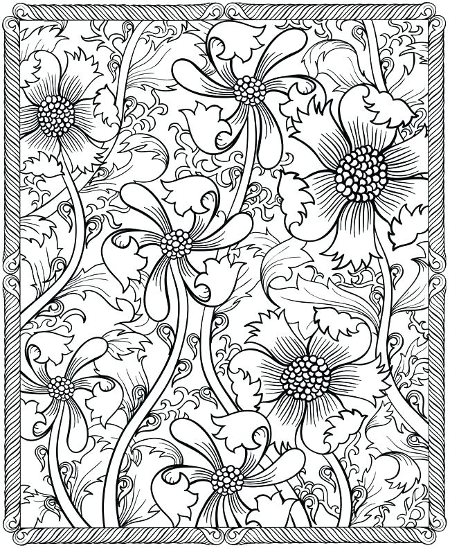 Flower Design Coloring Pages Flower Pattern Coloring Pages 650x791 Flower Design Coloring Pages Flower Pattern Coloring Pages