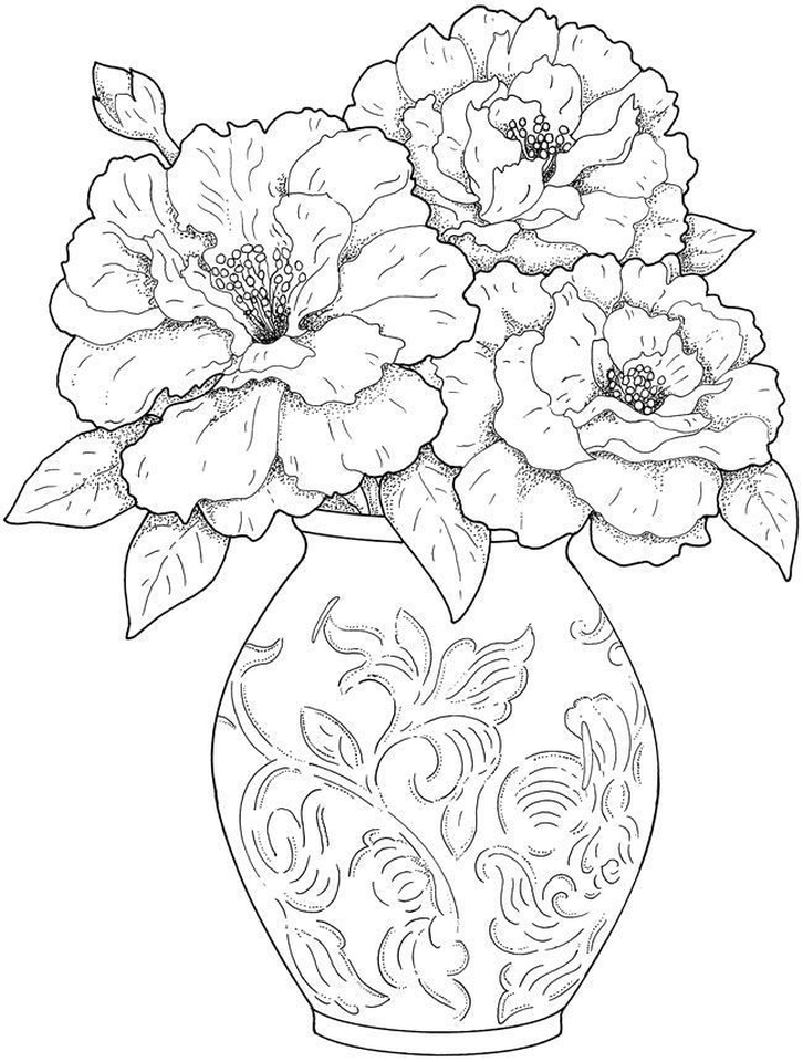 Get This Detailed Flower Coloring Pages For Adults Printable 726x960 Get This Detailed Flower Coloring Pages For Adults Printable