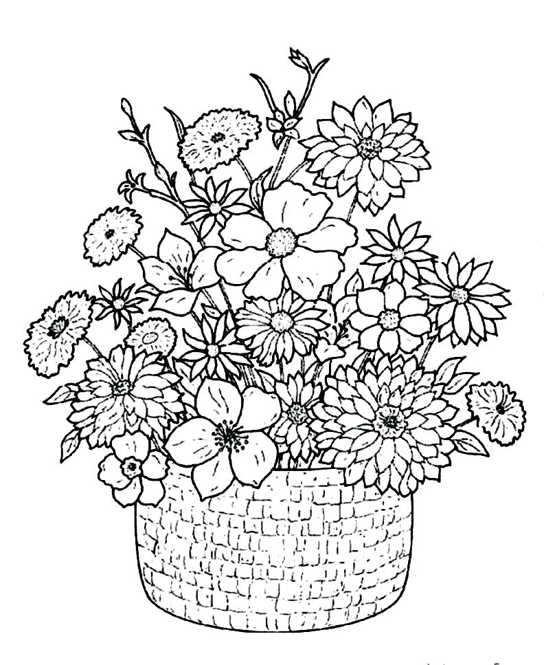 Flower Coloring Page 792x967 Flower Coloring Page