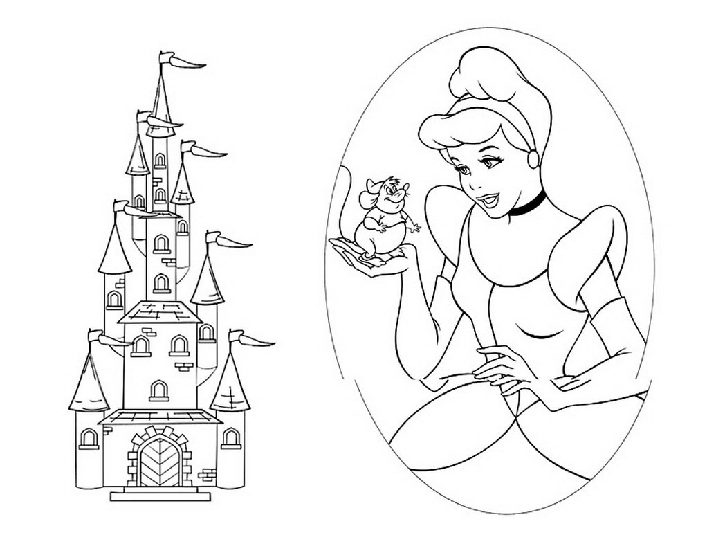 1048x786 Disney Castle Coloring Page Adult. Beauty Disney Castle Coloring