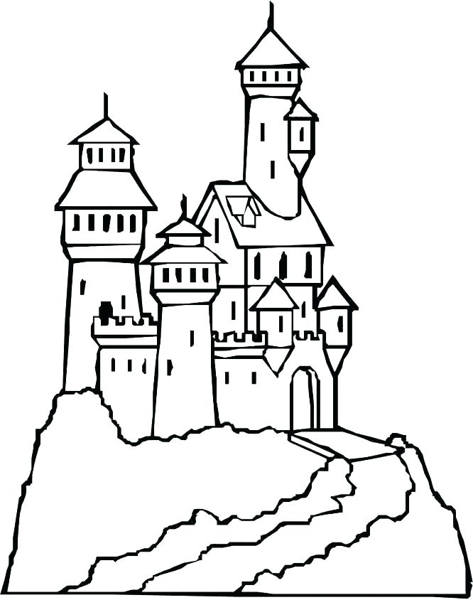 666x844 Disney Castle Coloring Pages Castle For Coloring Castle With Many