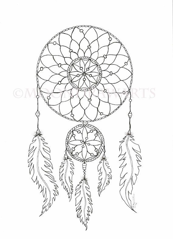 Dream Catcher Printable Coloring Page Adult Coloring Page, Pdf 570x786 Dream Catcher Printable Coloring Page Adult Coloring Page, Pdf