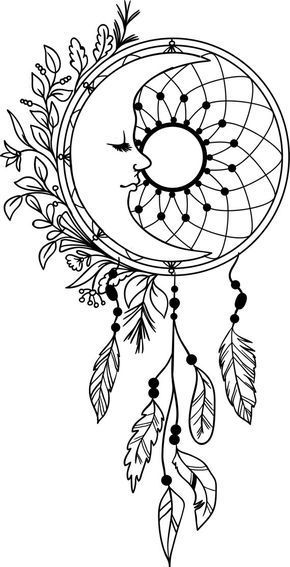 For Dream Catcher Coloring Pages 290x567 For Dream Catcher Coloring Pages
