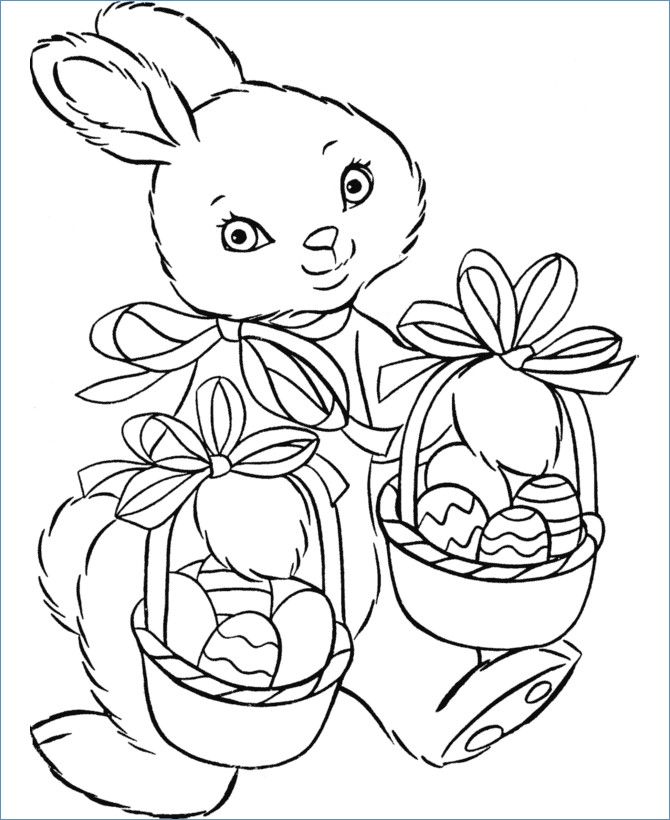670x820 Easter Egg Basket Coloring Pages