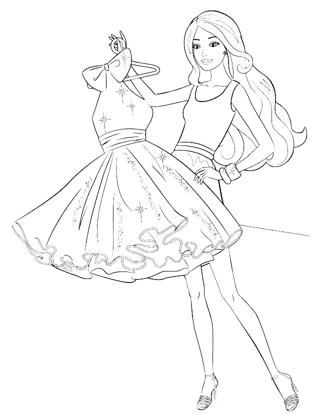 640x828 Fashion Model Coloring Pages