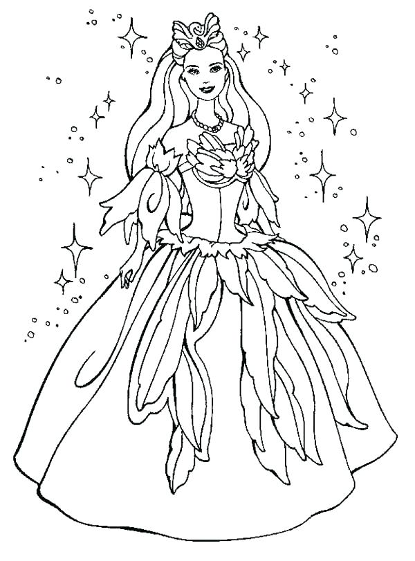 600x811 Coloring Pages Dresses Coloring Pages Dresses Barbie Magical Dress