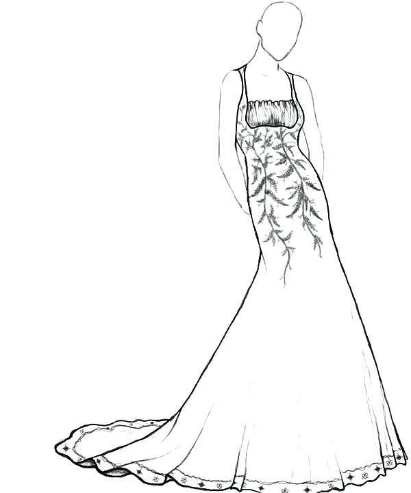 600x720 Coloring Pages Dresses