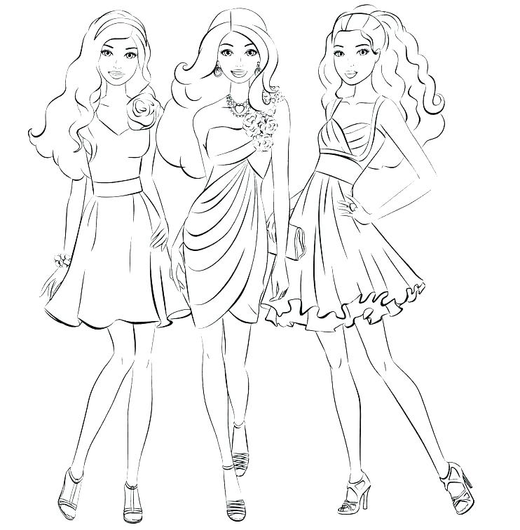 742x756 Barbie Girl Coloring Pages Nice Coloring Pages For Kids Fashion