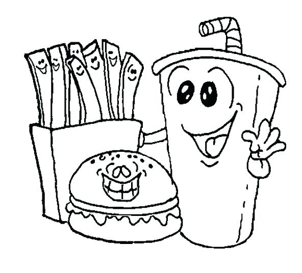 Amazing Fast Food Coloring Pages And Fast Food Delicious Coloring 592x536 Amazing Fast Food Coloring Pages And Fast Food Delicious Coloring