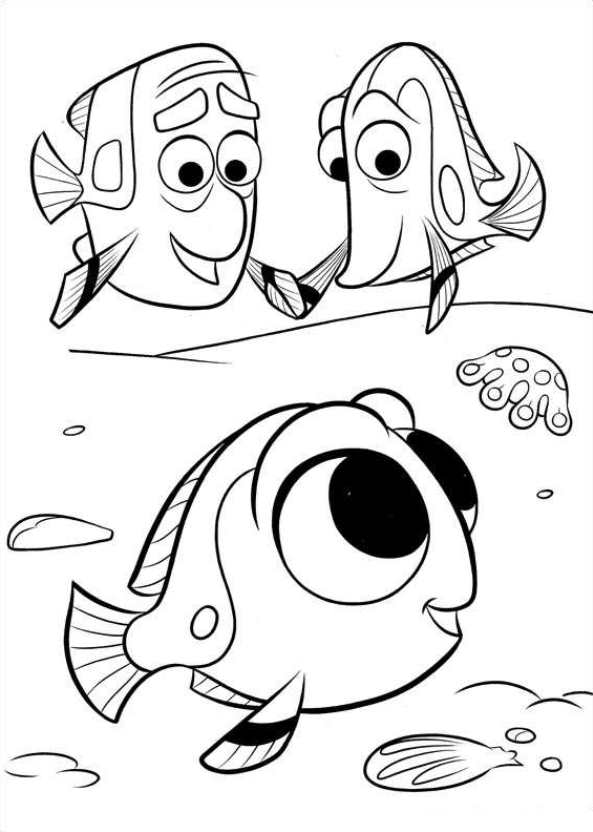 Finding Dory Coloring Page 593x832 Finding Dory Coloring Page