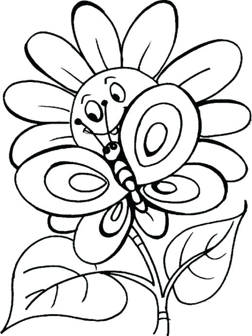 Good Coloring Pages Of Flowers Butterflies Butterfly 518x692 Good Coloring Pages Of Flowers Butterflies Butterfly