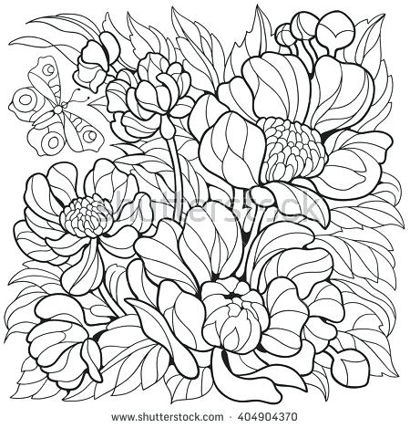 Coloring Pages Flowers And Butterflies Hard Coloring Pages 450x469 Coloring Pages Flowers And Butterflies Hard Coloring Pages