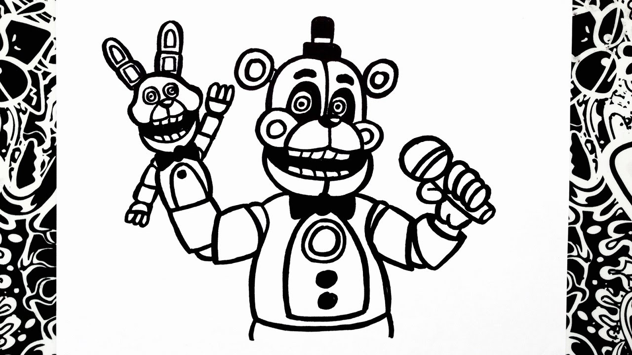 1280x720 Wanted Fnaf Sister Location Coloring Pages Ballora Sheet