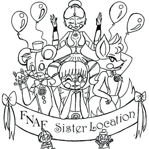 512x512 Fnaf 4 Coloring Pages Printable Icontent