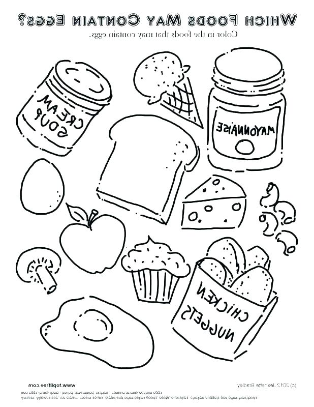 618x800 Coloring Pages Of Food Colouring Pages Of Food Items