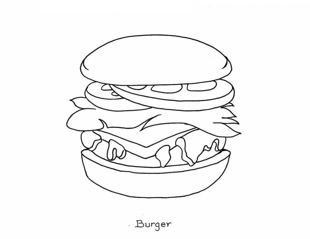 1024x791 Interesting Coloring Pages Food Items Free Pri