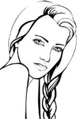 264x400 Coloring Pages Woman Face Copy Girl Page For Kids Hs Hunger Games